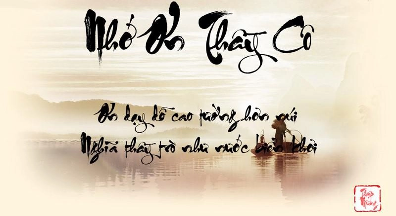 Từng nét chữ Nhớ ơn thầy cô