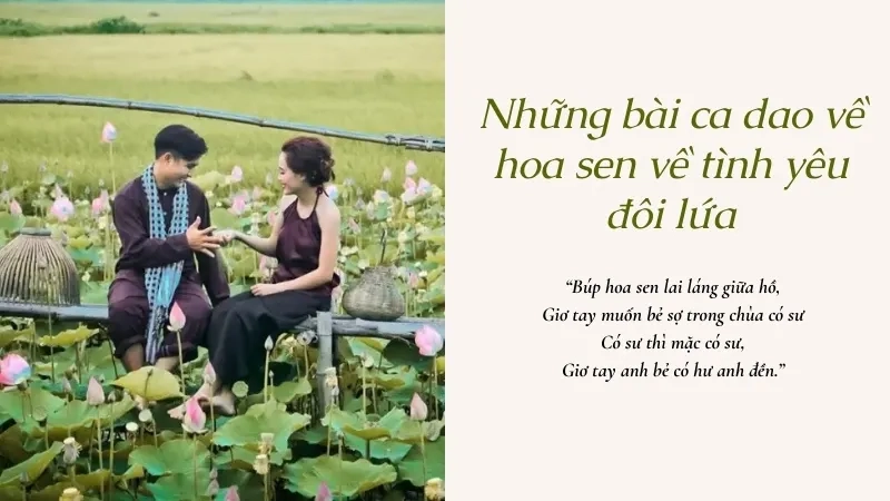Những bài ca dao về hoa sen về tình yêu đôi lứa