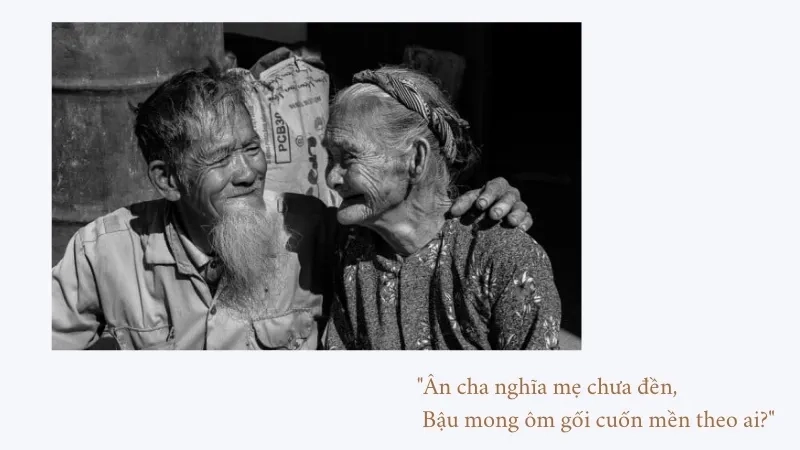 Ân cha nghĩa mẹ chưa đền, Bậu mong ôm gối cuốn mền theo ai?