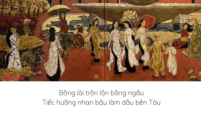 Bông lài trộn lộn bông ngâu Tiếc hường nhan bậu làm dâu bên Tàu