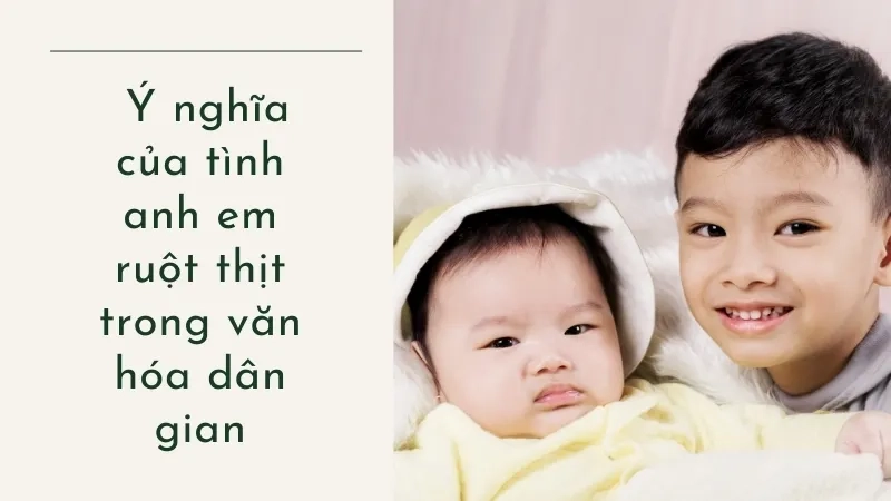  Ý nghĩa của tình anh em ruột thịt trong văn hóa dân gian