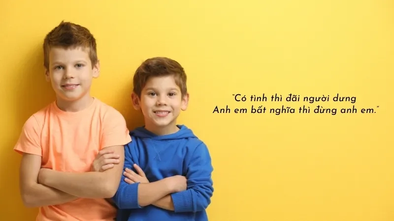 Có tình thì đãi người dưng Anh em bất nghĩa thì đừng anh em
