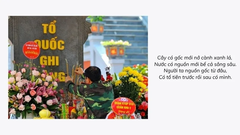 Cây có gốc mới nở cành xanh lá, Nước có nguồn mới bể cả sông sâu