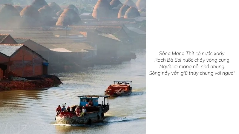 Sông Mang Thít có nước xoáy Rạch Bà Soi nước chảy vòng cung