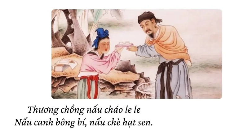 Thương chồng nấu cháo le le Nấu canh bông bí, nấu chè hạt sen