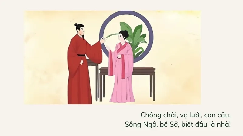 Chồng chài, vợ lưới, con câu, Sông Ngô, bể Sở, biết đâu là nhà