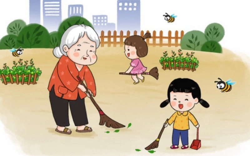 Lời hứa trẻ thơ Ngoại ơi hãy đợi con
