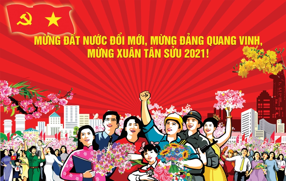Xuân dâng ngàn sắc Mừng Đảng mừng xuân