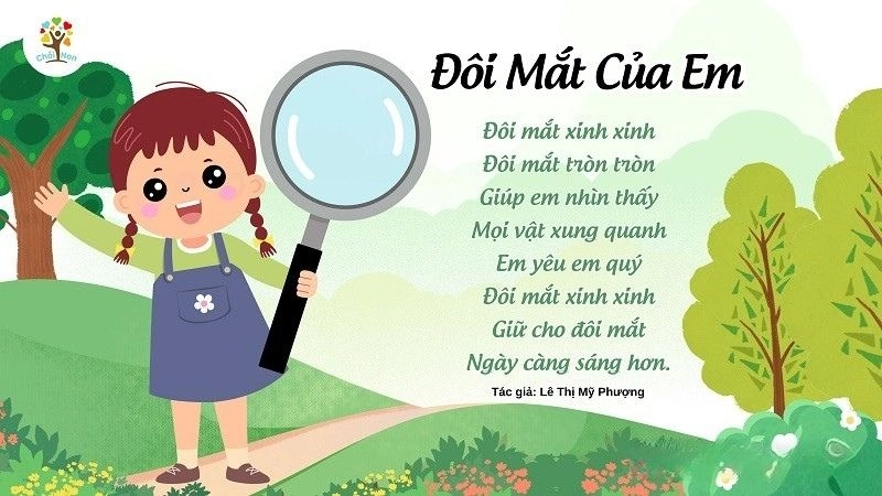 Bài thơ Đôi mắt của em là hành trình khám phá vẻ đẹp ngây thơ, trong trẻo của tuổi thơ