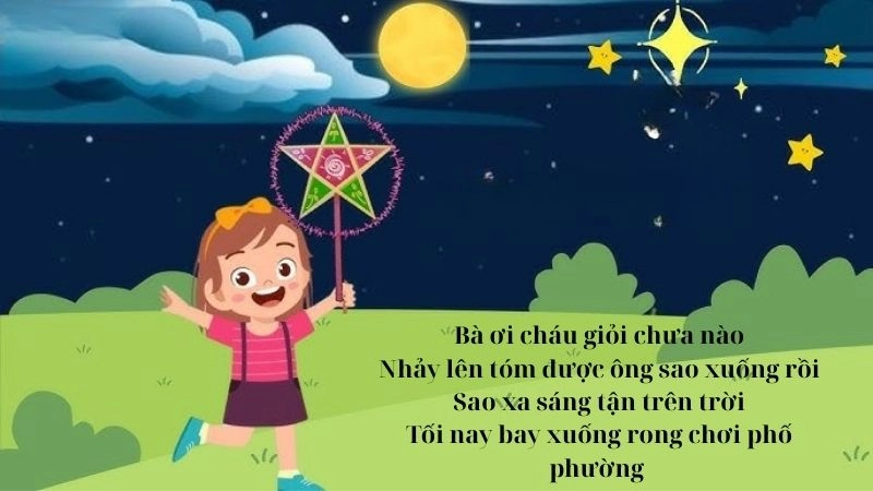 Bài thơ Đèn ông sao lung linh đêm hội rộn ràng