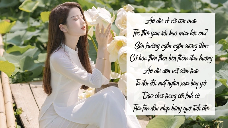 Thơ ngân nga câu Yêu áo dài lắm đây