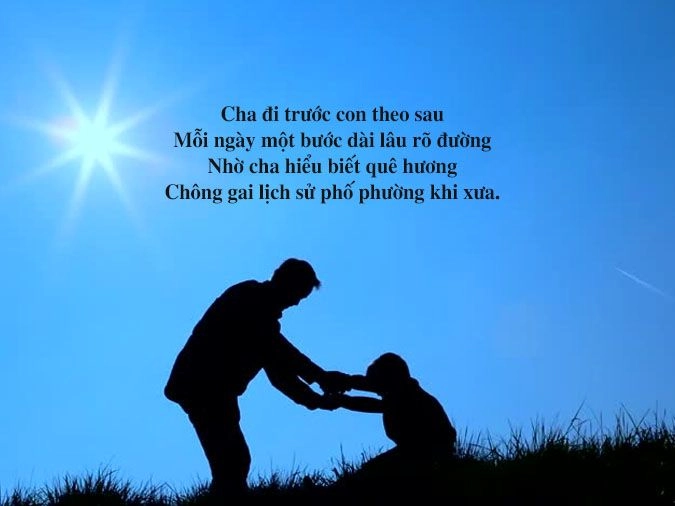 Những bài thơ về cha chan đầy Nhớ cha khôn nguôi