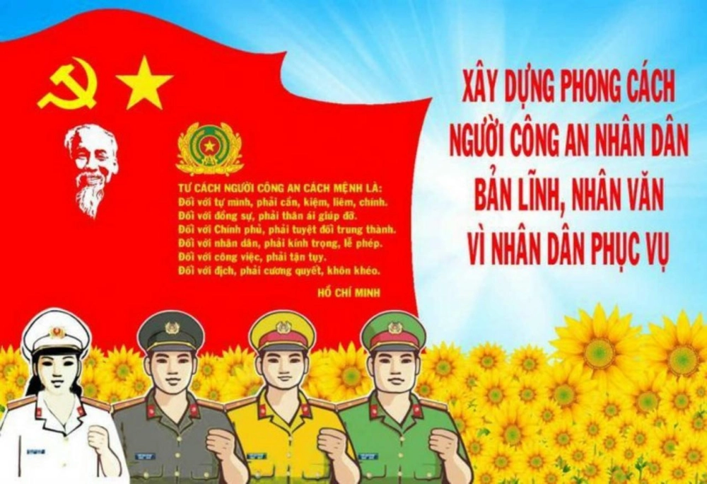 Bài thơ về ngành công an gọi tên Nếu cho em chọn màu nào em yêu nhất