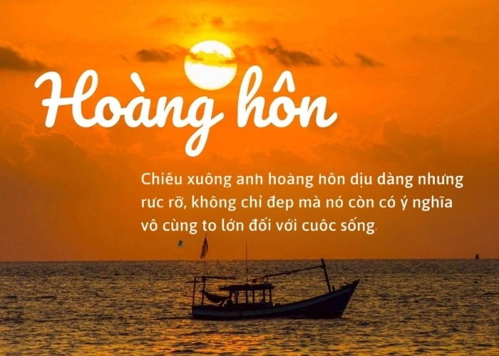Bài thơ về hoàng hôn mang Hoàng hôn lẻ bóng cô đơn