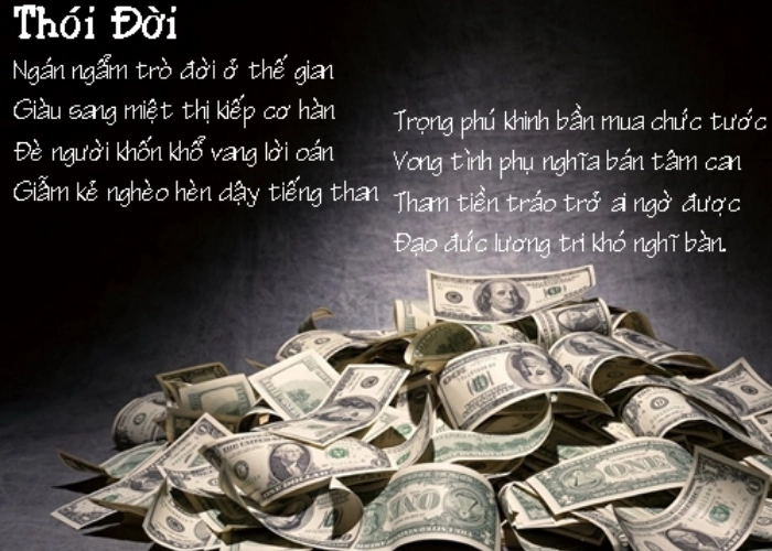 Giọt thơ rơi trong Cảnh nghèo câm nín