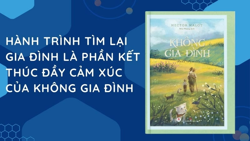 Bìa sách Không Gia Đình – Thiết kế giản dị, gợi nhớ câu chuyện tuổi thơ sâu sắc.