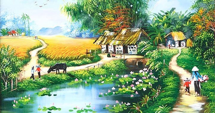 Tình yêu trong từng câu thơ Quê Hương