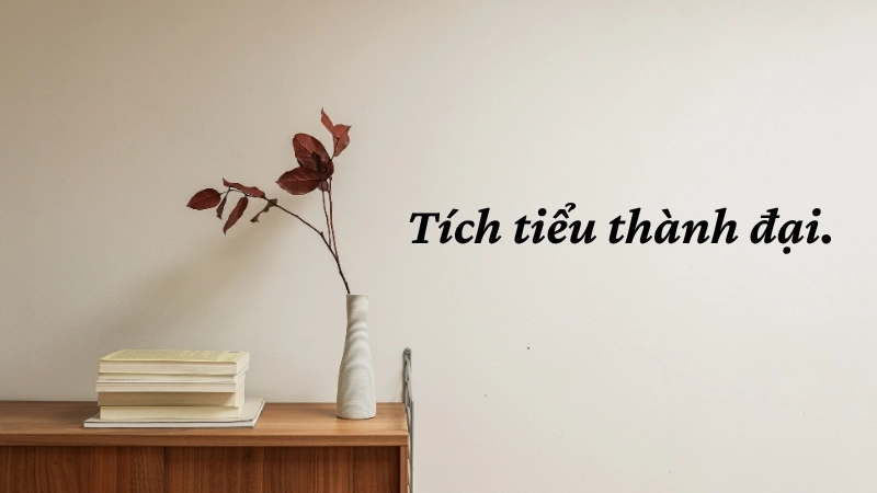 Tích tiểu thành đại.