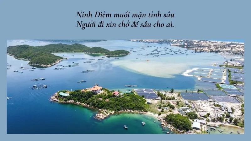 Ninh Diêm muối mặn tình sâu Người đi xin chớ để sầu cho ai