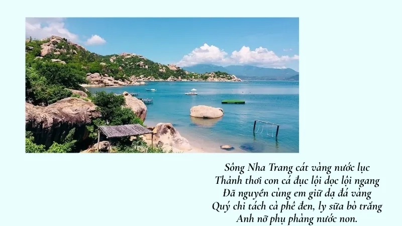 Sông Nha Trang cát vàng nước lục Thảnh thơi con cá đục lội dọc lội ngang