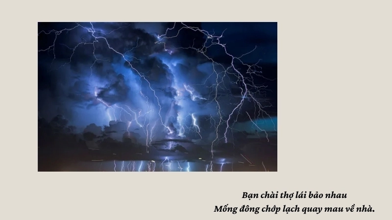  Bạn chài thợ lái bảo nhau Mống đông chớp lạch quay mau về nhà