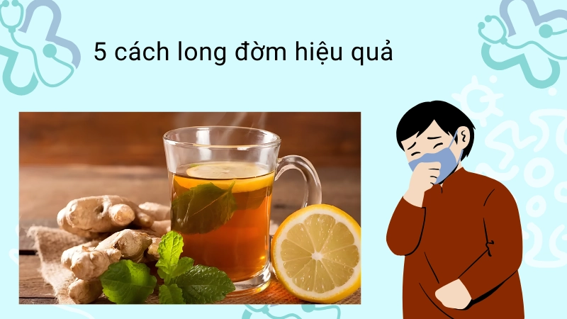 Cốc trà gừng mật ong ấm giúp làm loãng đờm và dịu họng