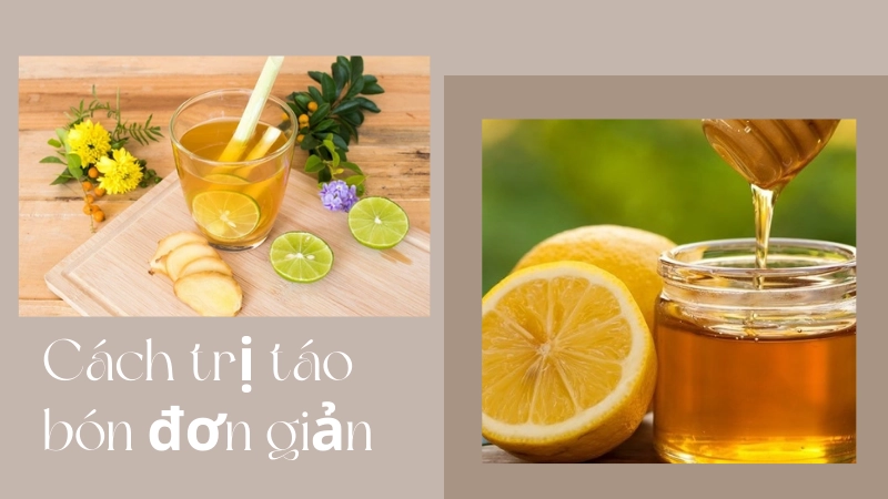 Uống nước chanh ấm mật ong vào buổi sáng giúp nhuận tràng